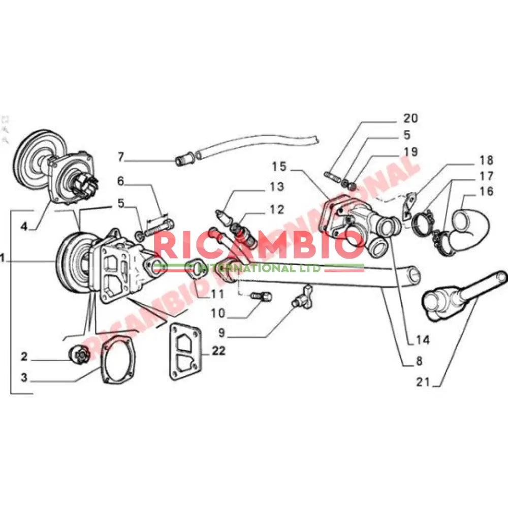 Water Pump Metal Water Pipe - Fiat Uno - Heating and Cooling