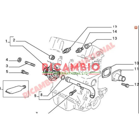 Water Pump Metal Pipe - Fiat Uno Panda - Heating and Cooling