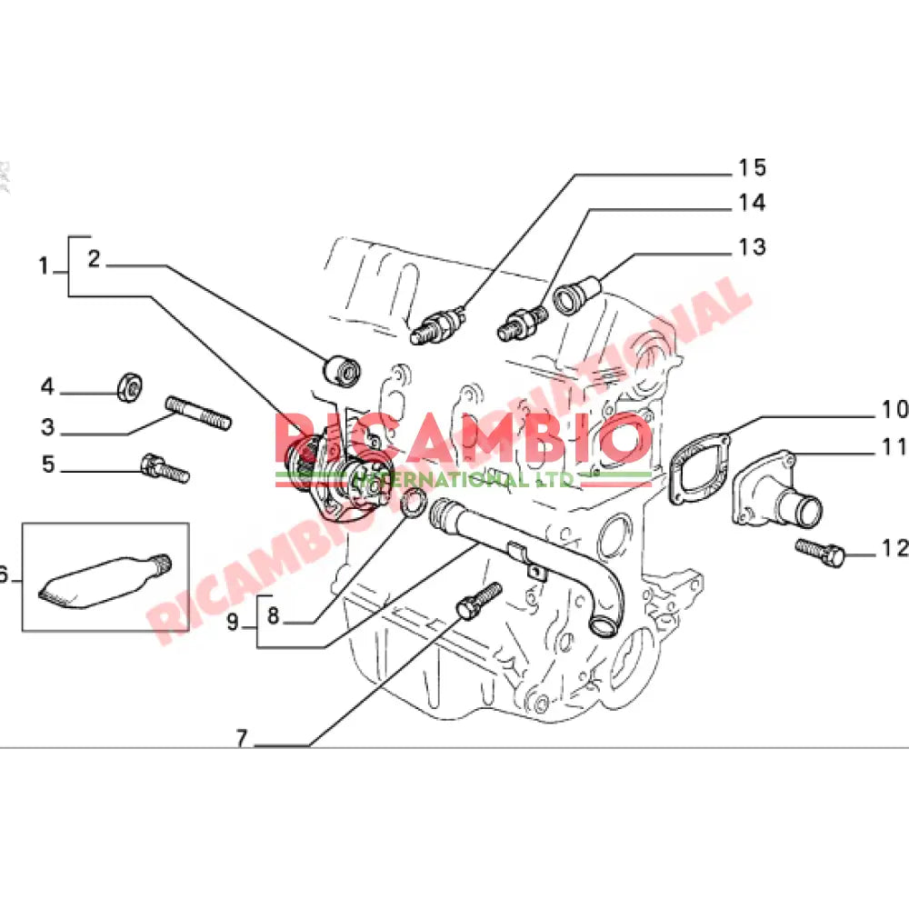 Water Temperature Sensor - Fiat 124,127,128,Coupe,Classic Fiat Panda,Punto MK1,Seicento,Uno Lancia Y10 - Lancia Y10