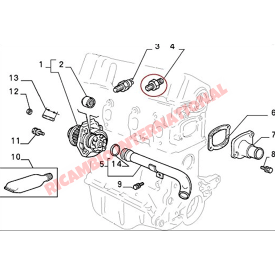 Water Temperature Warning Light Switch - Classic Fiat Panda Uno Lancia Y10 - Switches & Signalling Devices