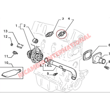 Water Temperature Warning Light Switch - Classic Fiat Panda Uno Lancia Y10 - Switches & Signalling Devices