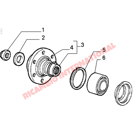 Wheel Bearing Locking Clip - Fiat Uno Turbo Lancia Delta Integrale - Steering - Shaft and Suspension Parts