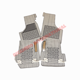 White Rubber Mat Set (Best Quality) (4 piece) - Classic Fiat 500 - Rubber Mats