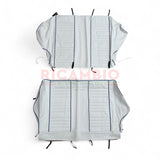 White with Blue Piping Seat Covers Set - Classic Fiat 500L - Seat Covers - Padding and Seat Spring