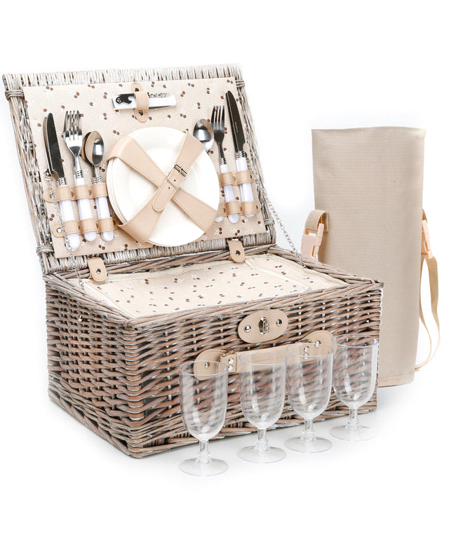 Wicker Picnic Hamper 4 Person - Classic Fiat 500,600 - Exterior Parts and Trim