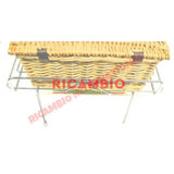 Wicker Picnic Hamper & Chrome Luggage Rack Kit - Classic Fiat 500 - Classic Fiat 500 Parts & Spares