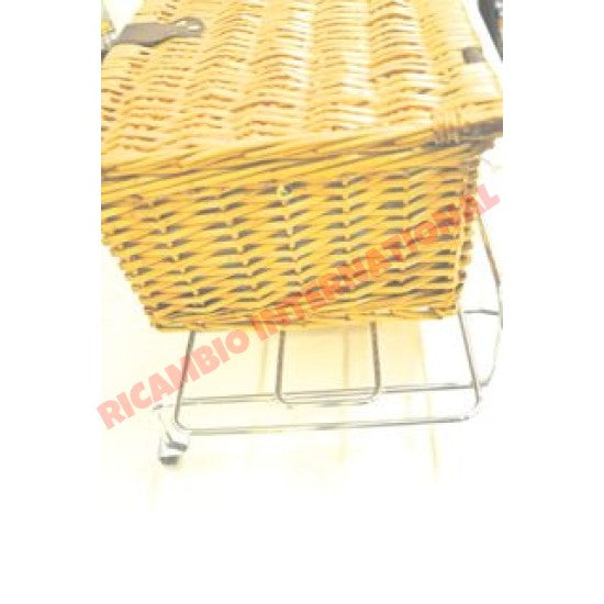 Wicker Picnic Hamper & Chrome Luggage Rack Kit - Classic Fiat 500 - Classic Fiat 500 Parts & Spares