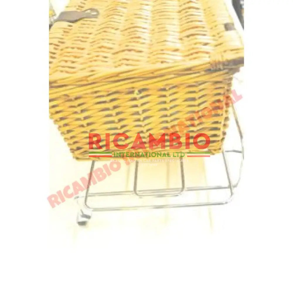 Wicker Picnic Hamper & Chrome Luggage Rack Kit - Classic Fiat 500 - Classic Fiat 500 Parts & Spares