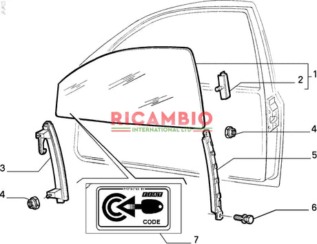 Window Guide - Fiat Punto MK & GT Multipla