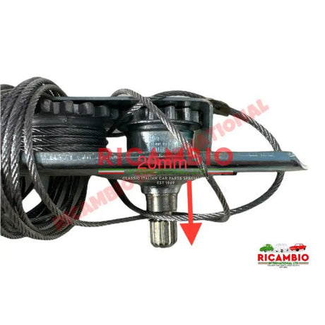 Window Winder Regulator (20mm) - Autobianchi Bianchina all models - Handles - Locks and Catches