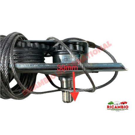 Window Winder Regulator (30mm) - Autobianchi Bianchina all models - Handles - Locks and Catches