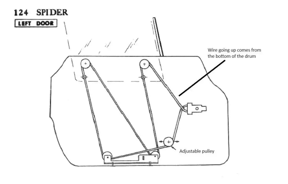 Window Winder Regulator - Fiat 124