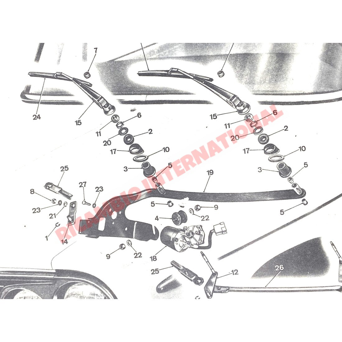 Windscreen Wiper Pivot Base Rubber Seal Kit (2) - Lancia Fulvia - Wiper - Washer & Associated Parts