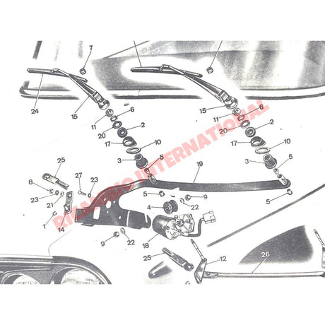 Windscreen Wiper Pivot Base Rubber Seal Kit (2) - Lancia Fulvia - Wiper - Washer & Associated Parts