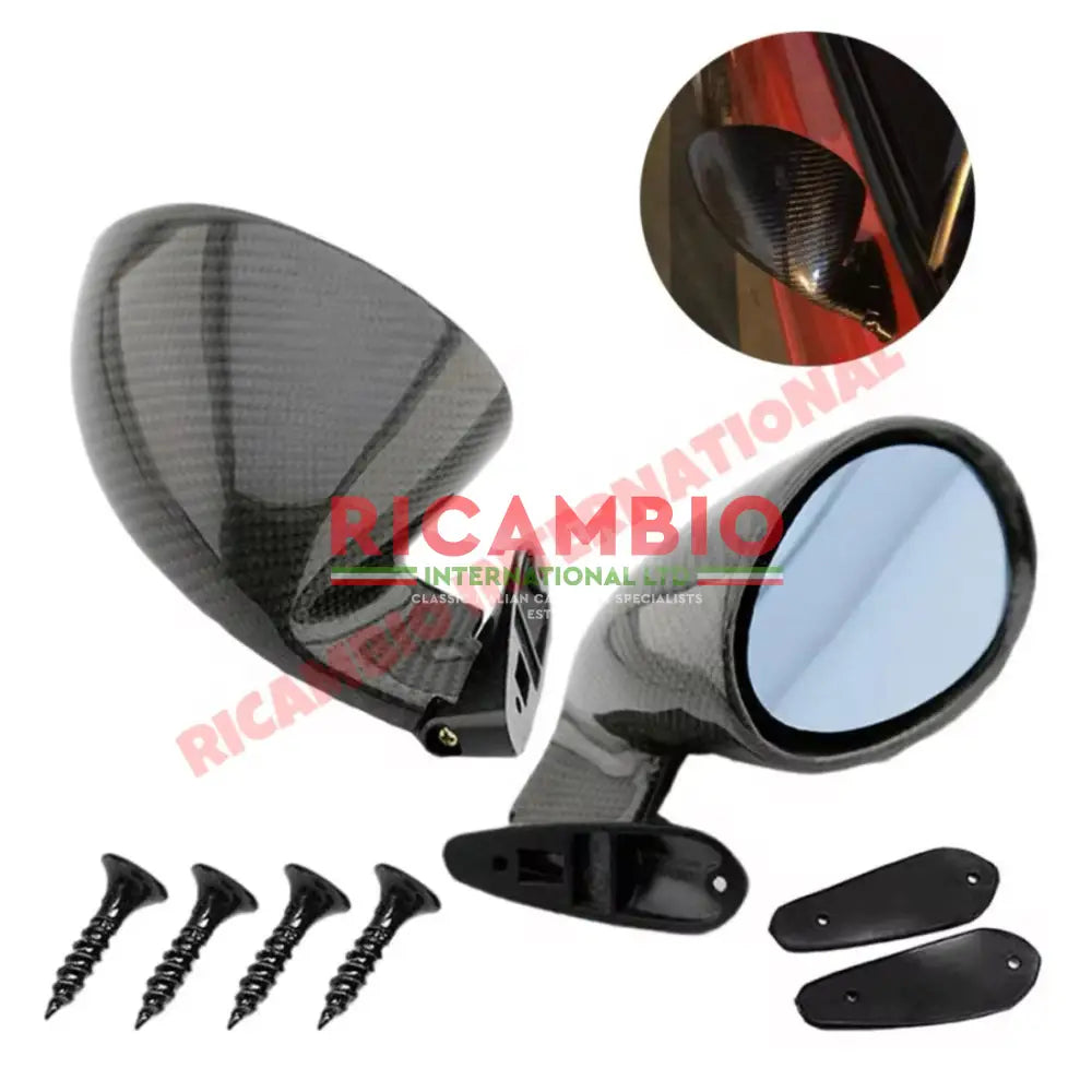 Wing Mirror Kit ’California Style’ CARBON Finish - Fiat,Lancia,Alfa Romeo,Ferrari plus many more