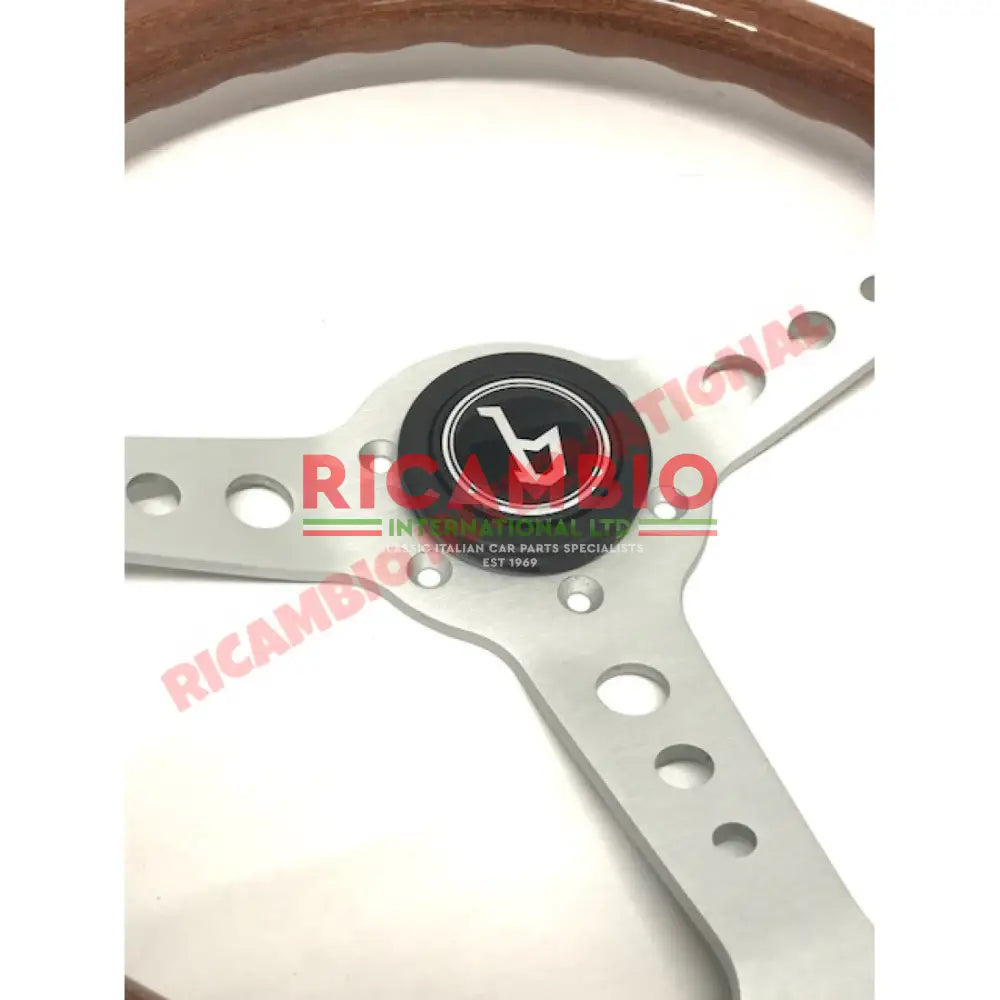 Wooden Steering Wheel Kit (350mm Diameter) - Classic Fiat 500,600,850,124,127,128,131 Lancia Fulvia plus various others