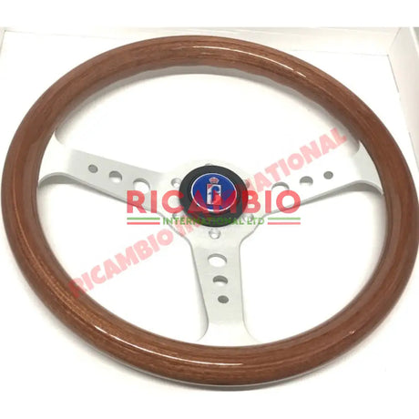 Wooden Steering Wheel Kit (350mm Diameter) - Classic Fiat 500,600,850,124,127,128,131 Lancia Fulvia plus various others