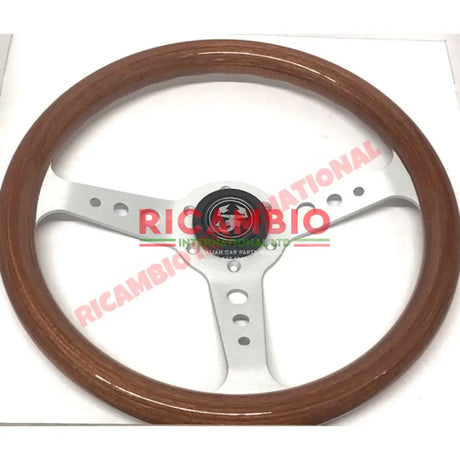 Wooden Steering Wheel Kit (350mm Diameter) - Classic Fiat 500,600,850,124,127,128,131 Lancia Fulvia plus various others