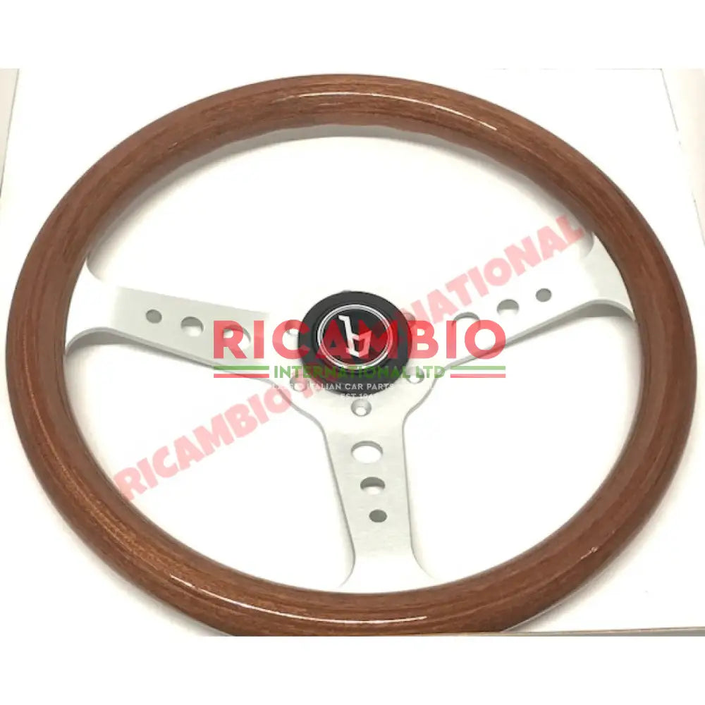Wooden Steering Wheel Kit (350mm Diameter) - Classic Fiat 500,600,850,124,127,128,131 Lancia Fulvia plus various others