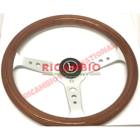 Wooden Steering Wheel Kit (350mm Diameter) - Classic Fiat 500,600,850,124,127,128,131 Lancia Fulvia plus various others
