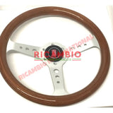 Wooden Steering Wheel Kit (350mm Diameter) - Classic Fiat 500,600,850,124,127,128,131 Lancia Fulvia plus various others