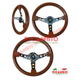 Wooden Steering Wheel ’NARDI STYLE’ - Classic Fiat 500,600,850,900,124,125,126,127,128,130,131 Lancia