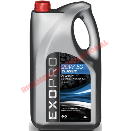EXOPRO Olio motore minerale premium 5 litri (20W50)