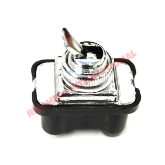 Chrome Lever Dash Switch  (3 Pin) - Classic Fiat 500, 600 plus others