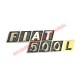 Badge posteriore & clips (metallo)-Classic Fiat 500