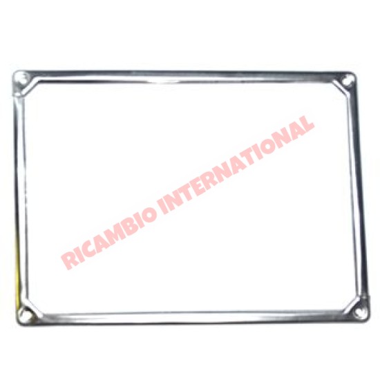 Chrome Rear Number Plate Frame & Fittings - Classic Fiat 500, 126, 600, 850