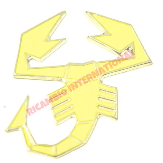 Yellow Abarth Scorpion Metal Badge