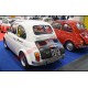 Insignia metálica cromada pulida '650NP' y clips - Classic Fiat 500 Giannini