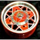 Set of Red Alloy Wheels (Mille Miglia) - Classic Fiat 500, 126