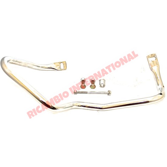 N/S Left Rear Chrome Bumper Knudge Bar & Fittings - Classic Fiat 500