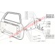 Meccanismo di bloccaggio orizzontale (715 mm) - Fiat 500 classiche L e R