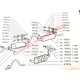 Montaje de la goma de escape - Fiat 1100,1300, 1500/1500 L, 1800/1800 B, 2100, 2300