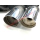Sport Exhaust TWIN CHROME Pipes - Classic Fiat 500, 126
