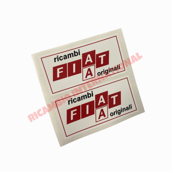 Pair of Fiat Ricambi Originali Stickers