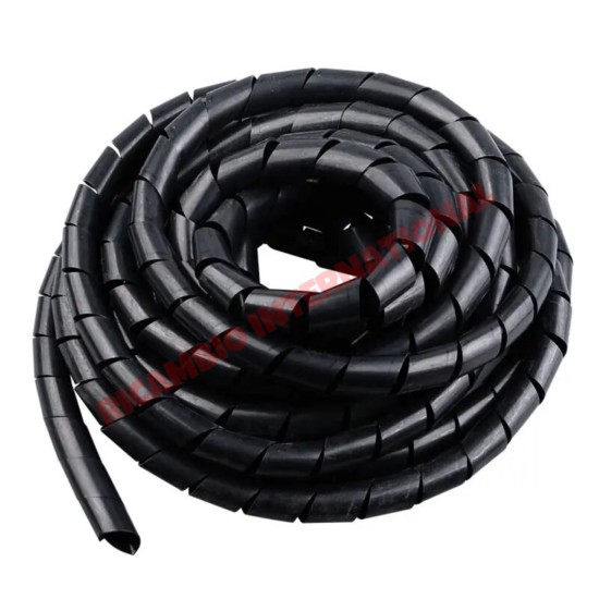 Black Electrical Cable Loom Spiral Binding (Size 12-25mm) - Classic Fiat 500,126,600,850,124,Fulvia etc