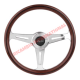 Luisi 'Montecarlo' Mahogany Wooden Steering Wheel - Fiat, Lancia, Alfa Romeo