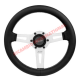Luisi 'Sharav 315' Black Leather Steering Wheel - Fiat, Lancia, Alfa Romeo