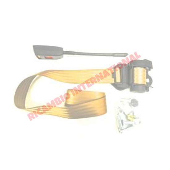 Front Seat Belt Kit Static (COFFEE CREAM) - Classic Fiat 500, 126, 600, 850, 900