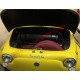 Copriruota di scorta in mohair rosso bordeaux - Fiat 500 classica