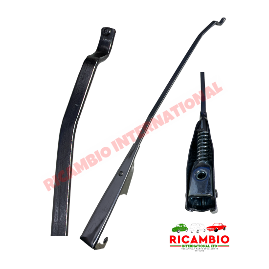 Chrome Wiper Arm WITH STEP FITTING (6mm/RHD/Bolt on) - Classic Fiat 500, 600, 1100