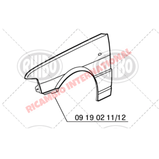 O/S Right Hand Front Wing - Fiat Uno MK2