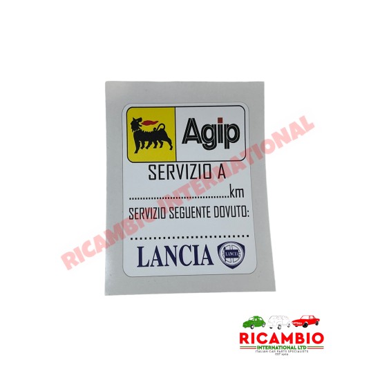 Lancia/AGIP Service Sticker