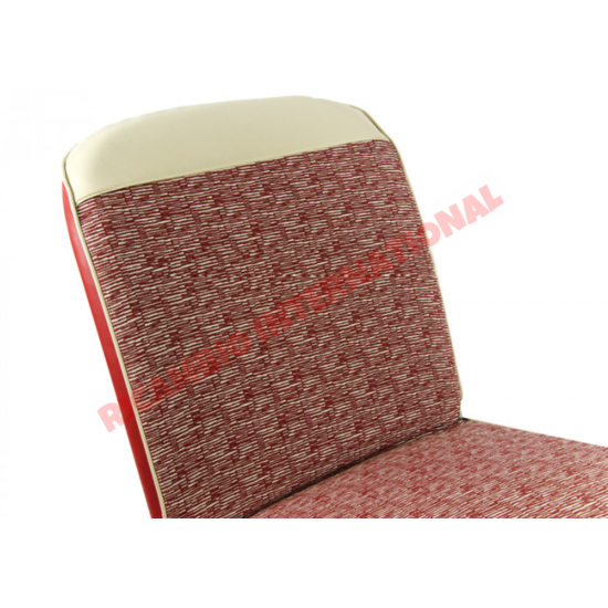 Red Cloth & Vinyl Seat Covers Set - Classic Fiat 500