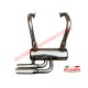Stainless Steel Sports Exhaust (Large Twin Pipe) & Gaskets - Classic Fiat 500