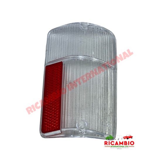 O/S Right Hand Rear Lamp Lens White - Fiat 126 BIS