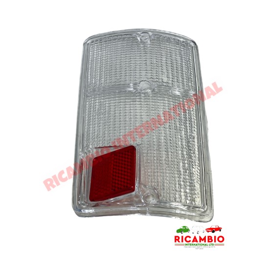 O/S Right Hand Rear Lamp Lens White - Fiat 126 Air Cooled